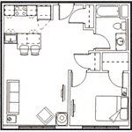 1 Bedroom Floor plan